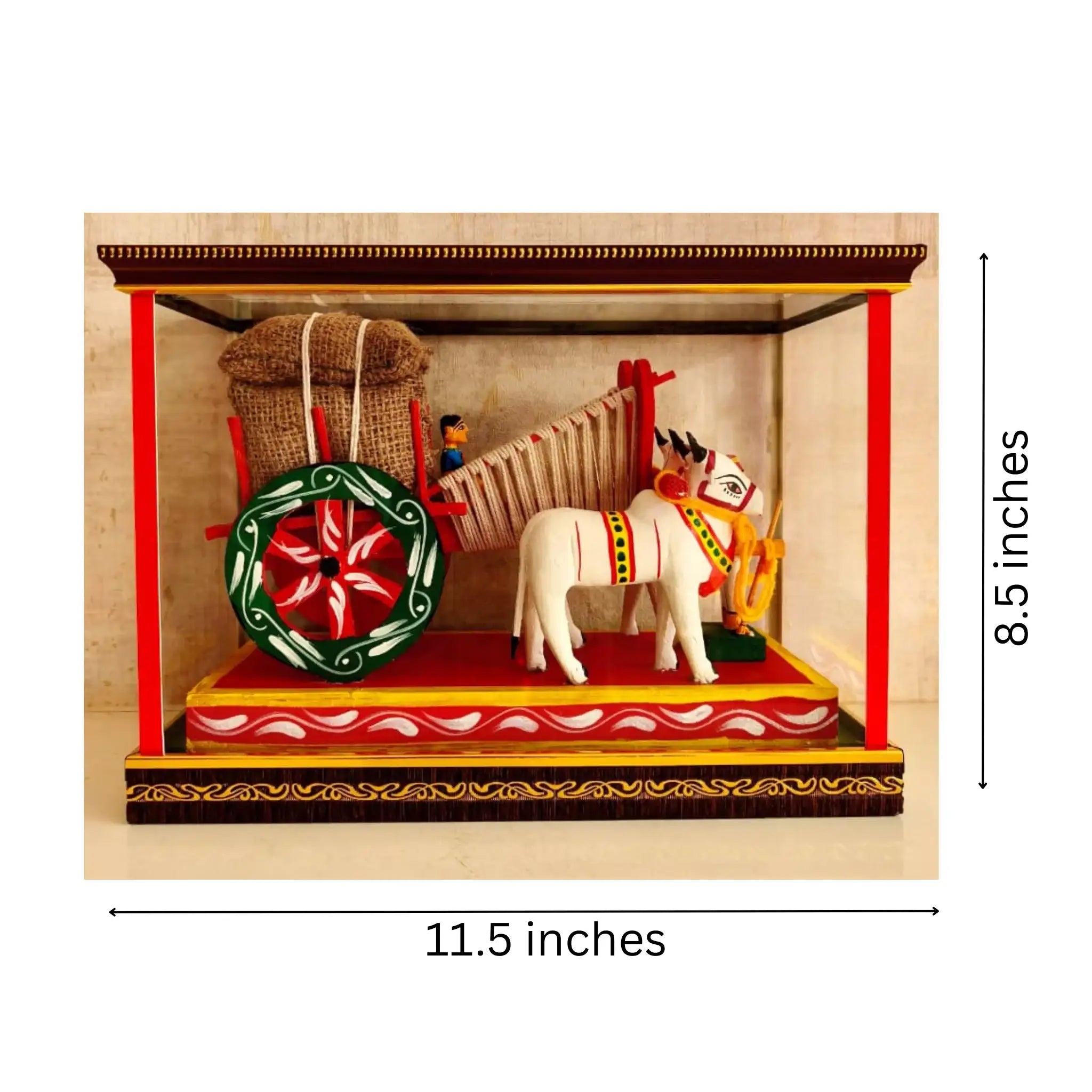 Rural Splendor – Kondapalli Handcrafted Bullock Cart Doll   Kondapalli Lacquerware