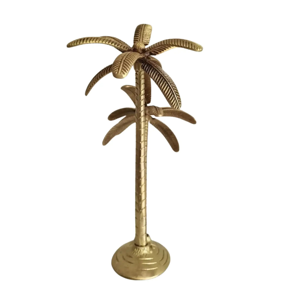 Brass Palm Tree – ropical Metal Tabletop & Home Decor Accent   Brass Ware
