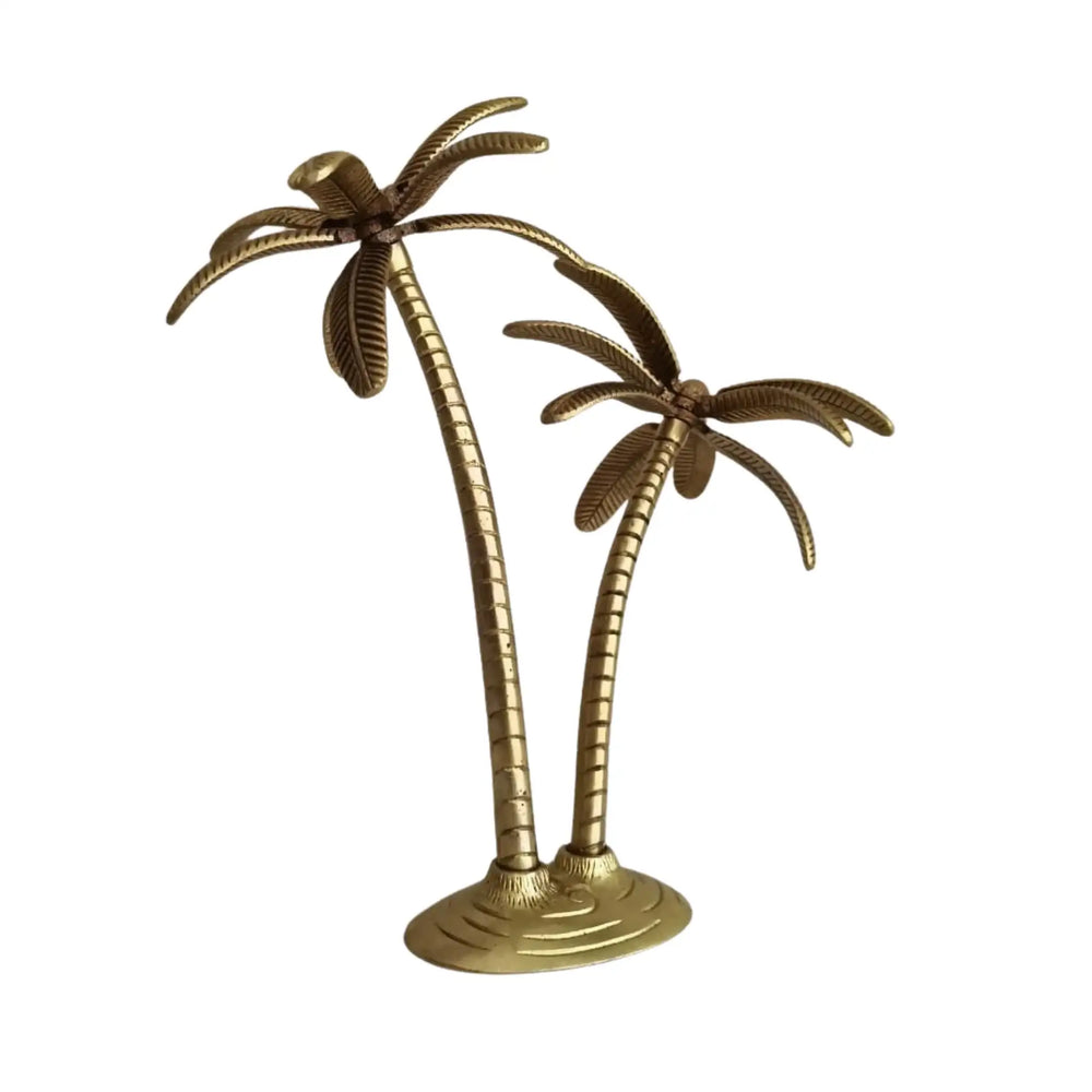 Brass Palm Tree – ropical Metal Tabletop & Home Decor Accent   Brass Ware