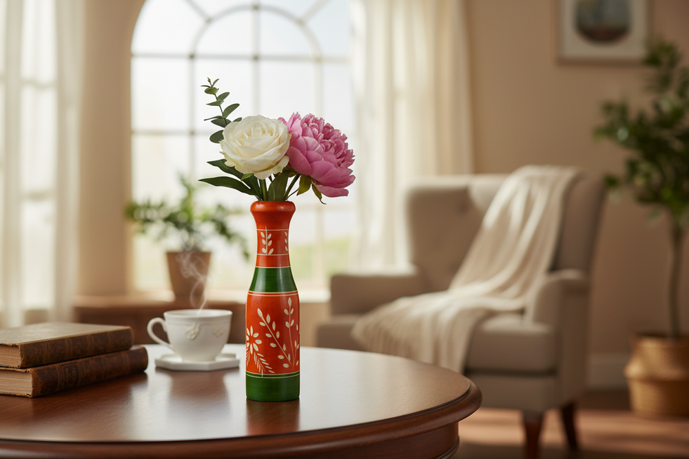 Trendy modern flower vase centerpiece