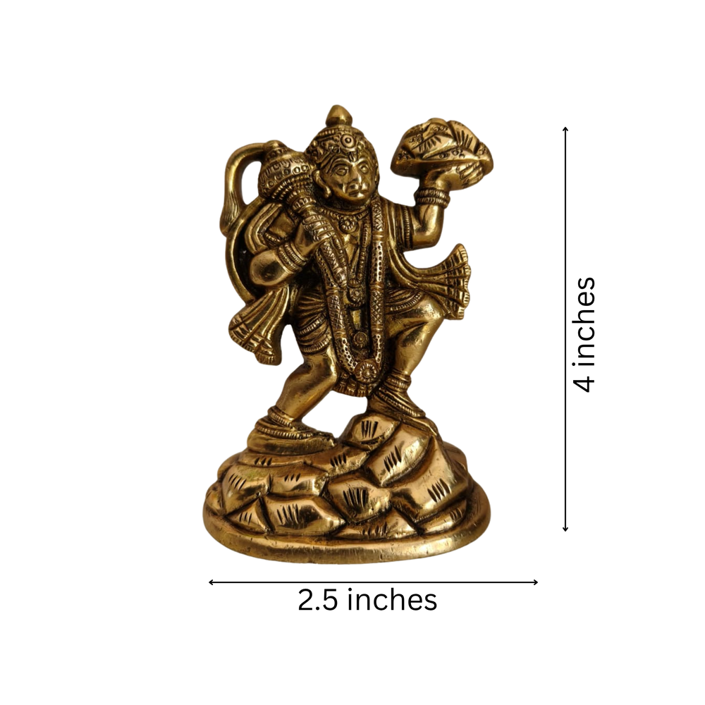 Handcrafted Brass Hanuman Ji Idol – Traditional Hindu Decorative Statue   Brass Artwork