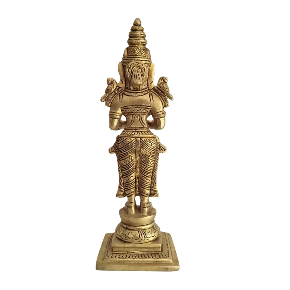 Elegantly Sculpted Brass Deepa Lakshmi Statue (Lady with Lamp)   Brass Ware