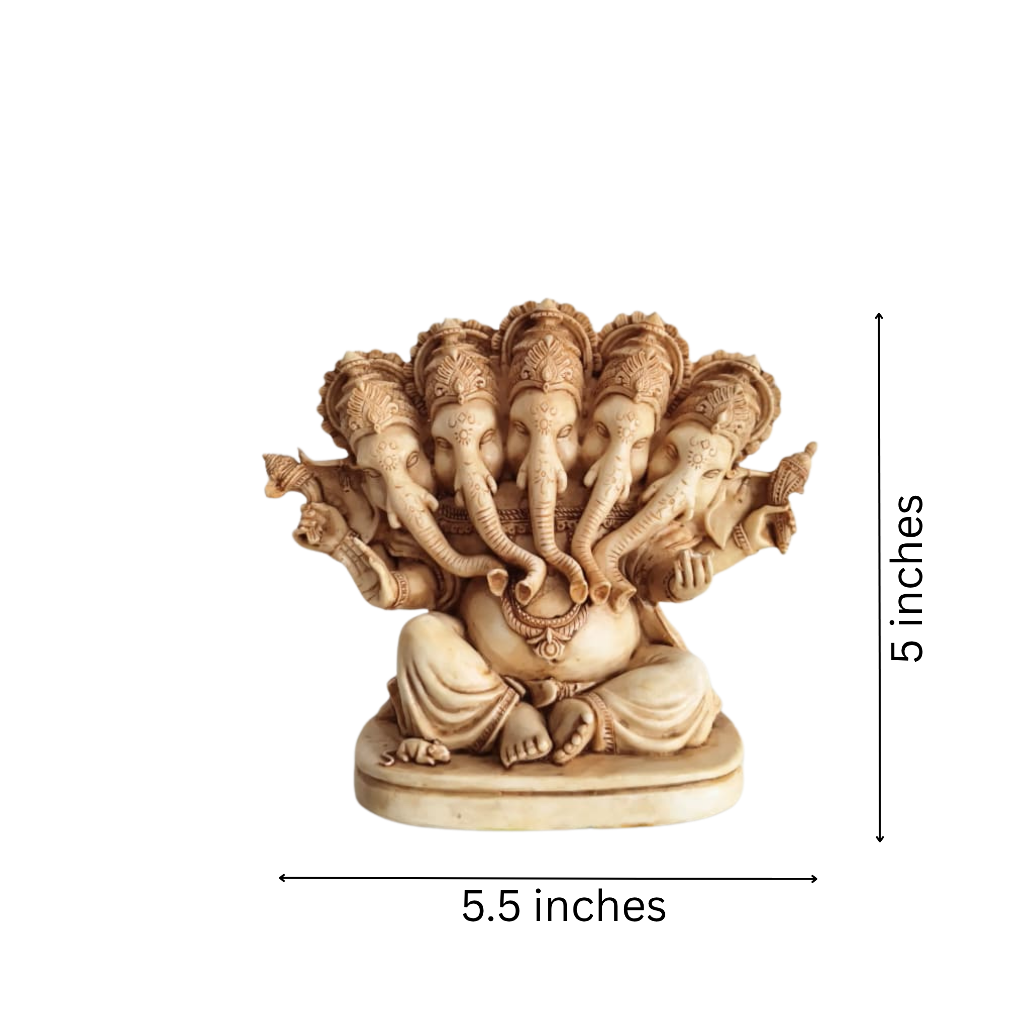 Panchamukhi Ganesha Statue - Five-Headed Lord Ganesha