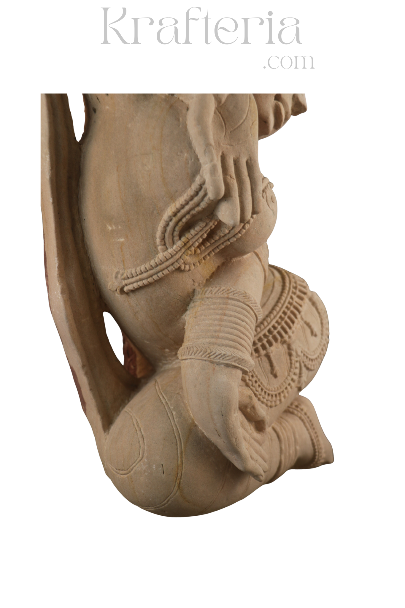 Sandstone Sculpture Of A Traditional Indian Dancer