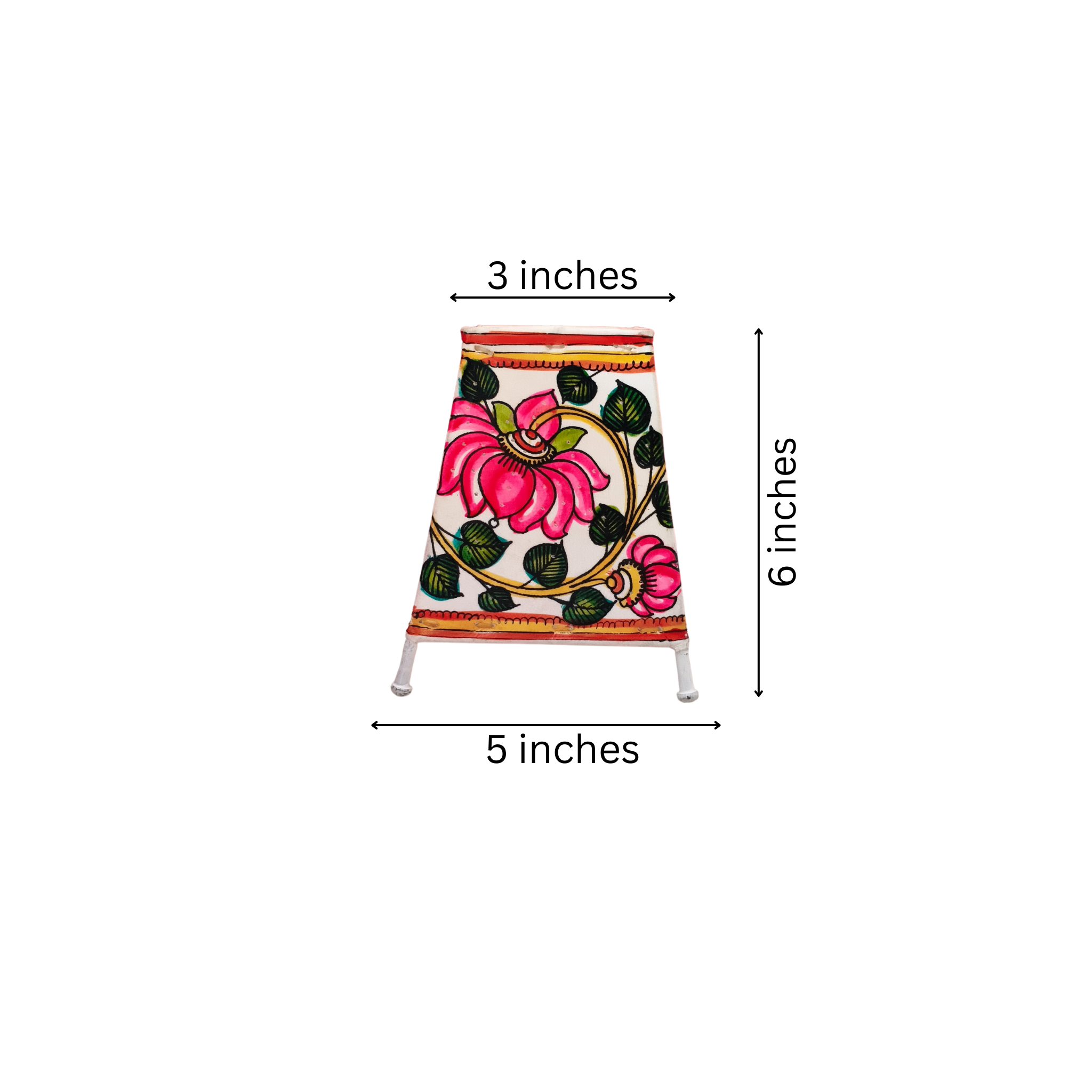 Timeless Tradition – Lotus Leather Hand Painting | Bed Lamp