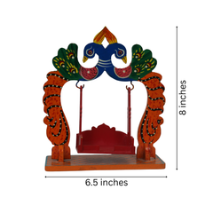 Wooden Jhula – Ethnic Swing Decor for Krishna or Dolls   Wooden Lacquerware