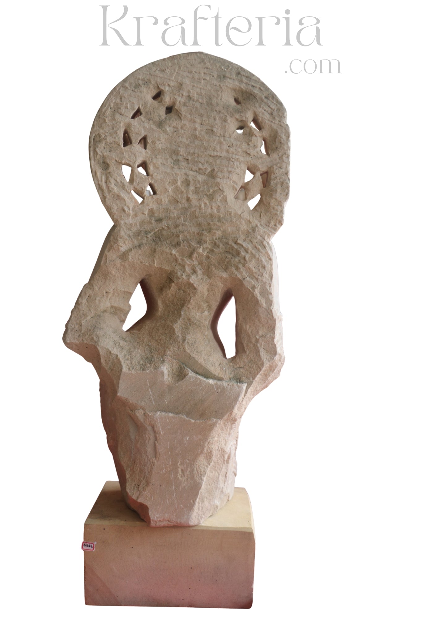 Ancient Indian Sandstone Sculpture of a Divine Being (Deva/Gandharva)