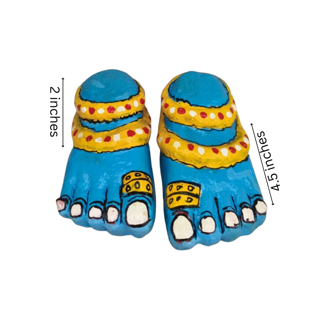 Cheriyal Art Decorative Paduka (Sacred Feet) Showpiece   Cheriyala Art