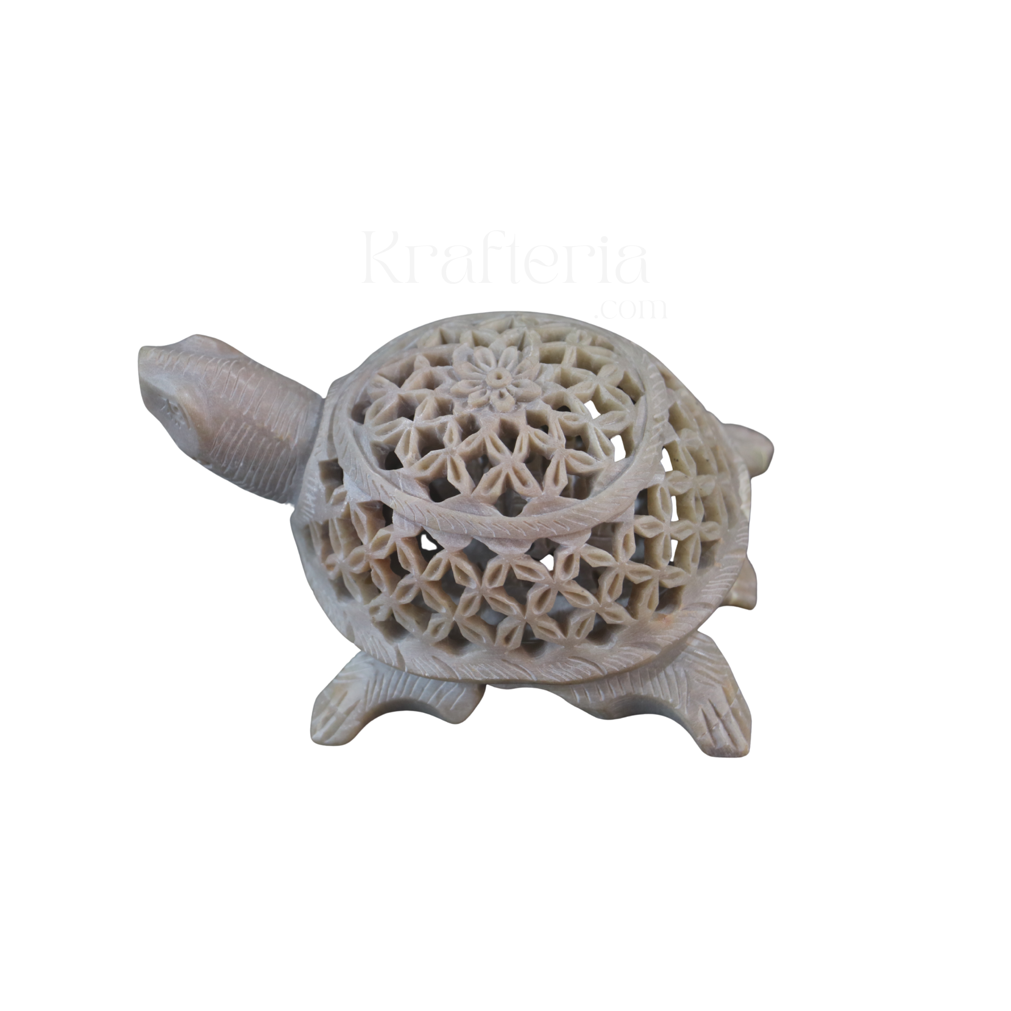 Tortoise Figurine in Jali Art – Exquisite Varanasi Handicraft Décor