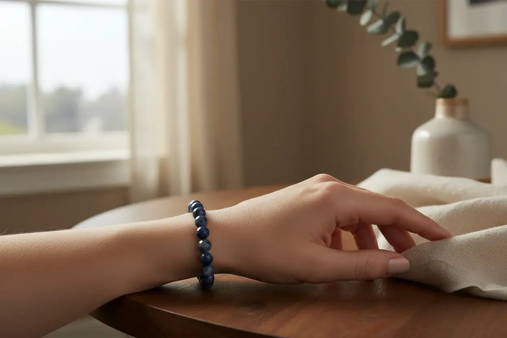 Natural Sodalite Crystal Bracelet   Fashion