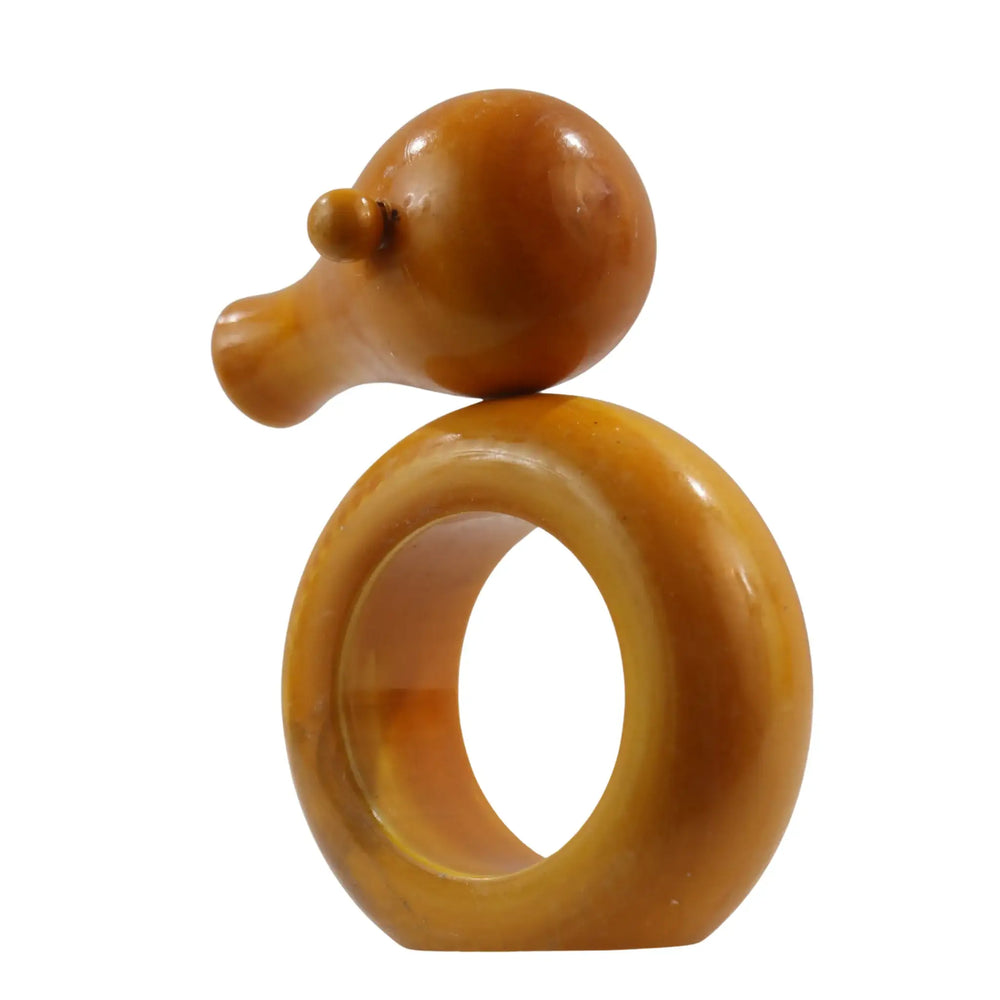 Decorative animal shaped napkin roller with non-toxic finish