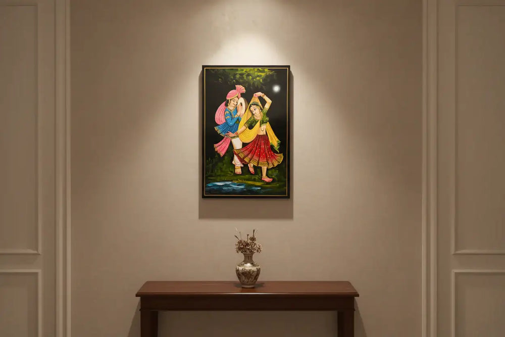 Handcrafted Nirmal art of folk dancers