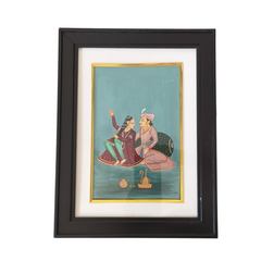 A Royal Couple in Repose - An Indian Miniature Painting
