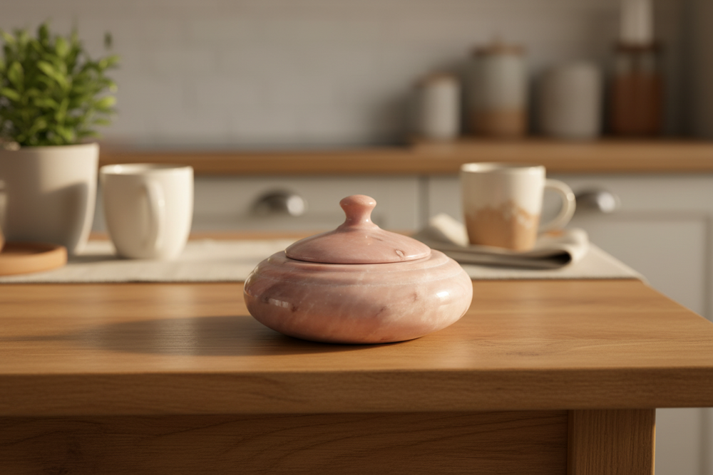 Marble Decorative Storage Jar with Lid – Luxury Stone Pot for Home Décor   Marble