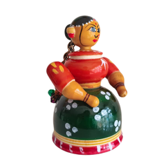 Etikoppaka Wooden Women Box – Handcrafted Traditional Lacquer Toy Storage   Etikoppaka Lacquerware