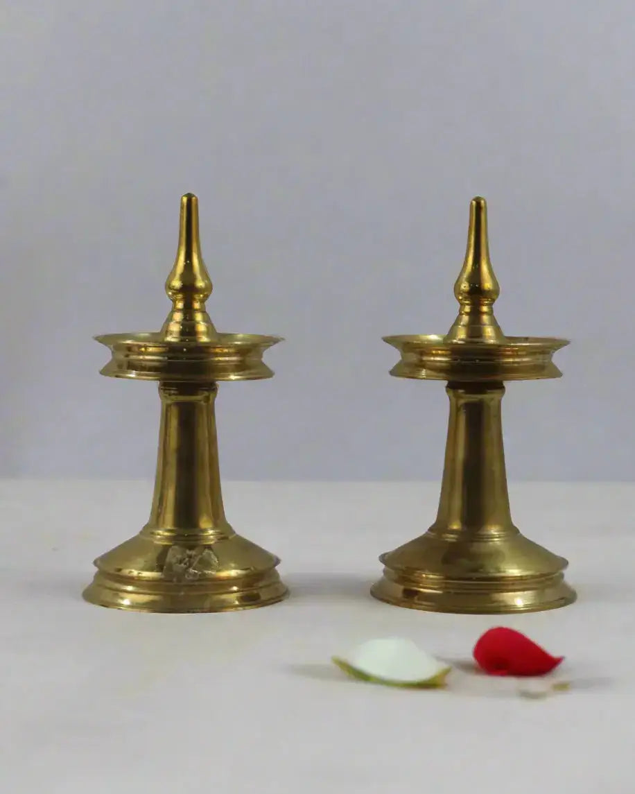 Brass Oil Lamp Stand – Ideal for Home Temple and Ceremonies   pooja accessories