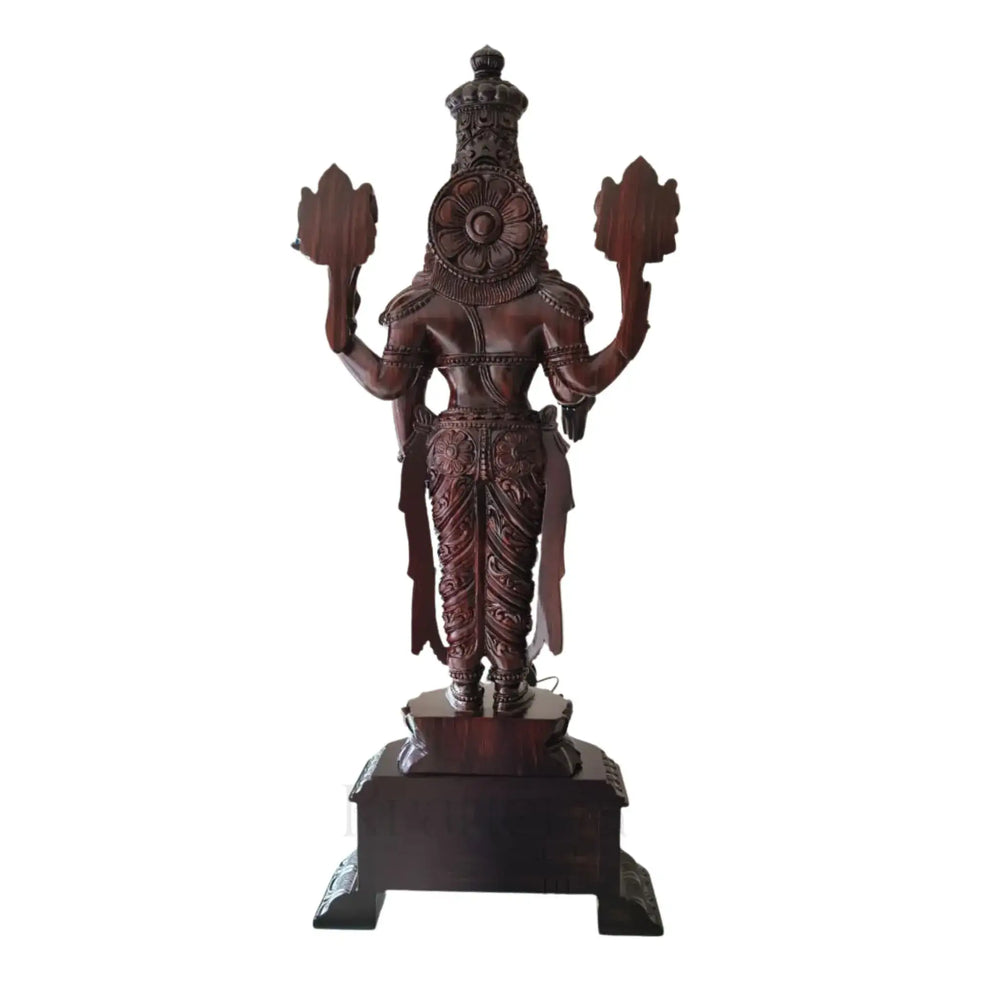Devotional Rosewood Balaji Sculpture – Symbol of Protection & Prosperity   Wooden Sculpture