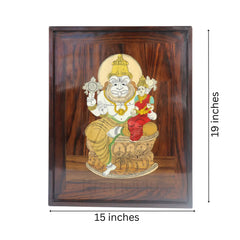 Lakshmi Narasimha Swamy in Rosewood Inlay – Divine Mysore Craft Wall Décor   Inlay Art