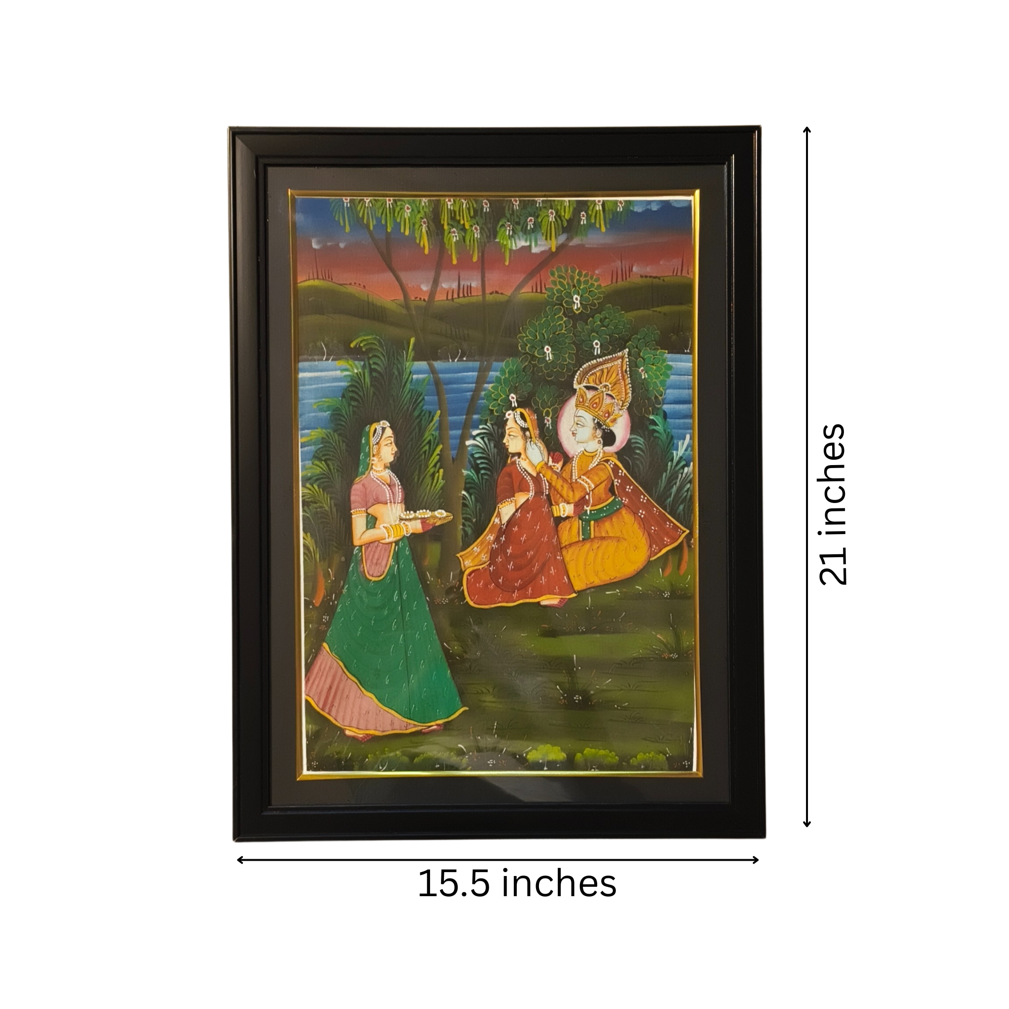 Pahari Miniature - A Moment of Bliss Miniature Painting