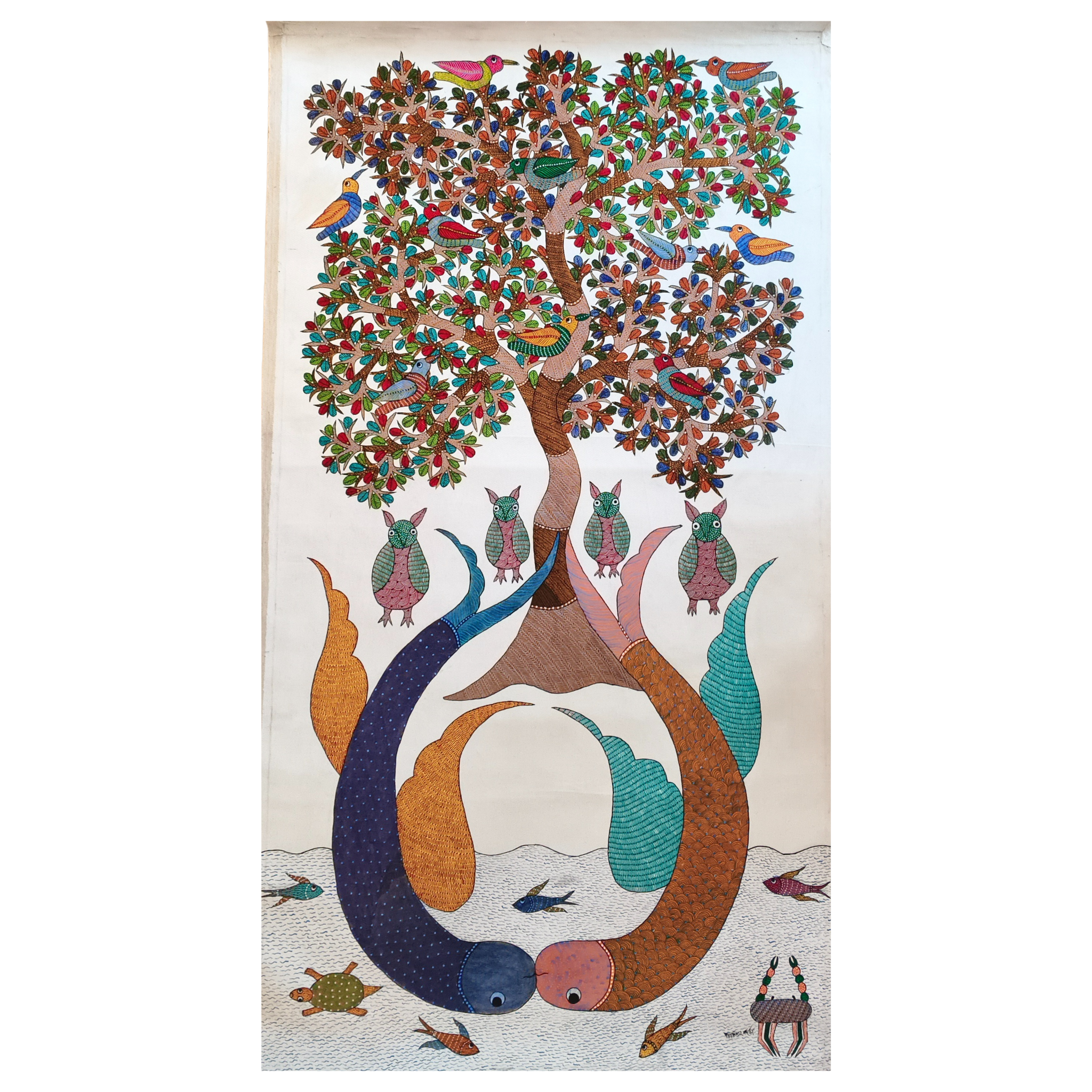 Circle of Life - From Roots to Rivers Gond Art