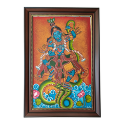 Kaliyamardhanam – Kerala Mural Painting of Krishna Subduing Kaliya