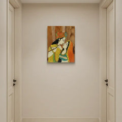 Radha Krishna Rosewood Inlay – Handcrafted Wooden Wall Art   Inlay Art