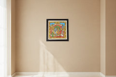 Hand-Painted Rama & Sita Cheriyal Painting – Traditional Telangana Folk Art Wall Decor   Cheriyala Painting