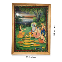 Lord Krishna and Radha, Annakut, Divine Abundance Painting