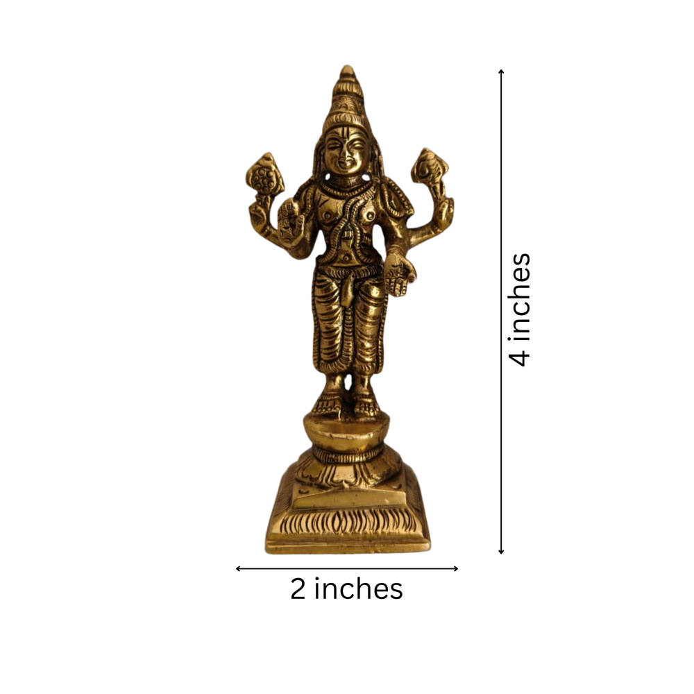 Handcrafted Tirupati Balaji Statue for Home Temple & Puja   Brass Artwork