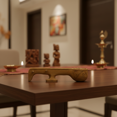 Handmade Wooden Veena – Traditional Musical Instrument Replica