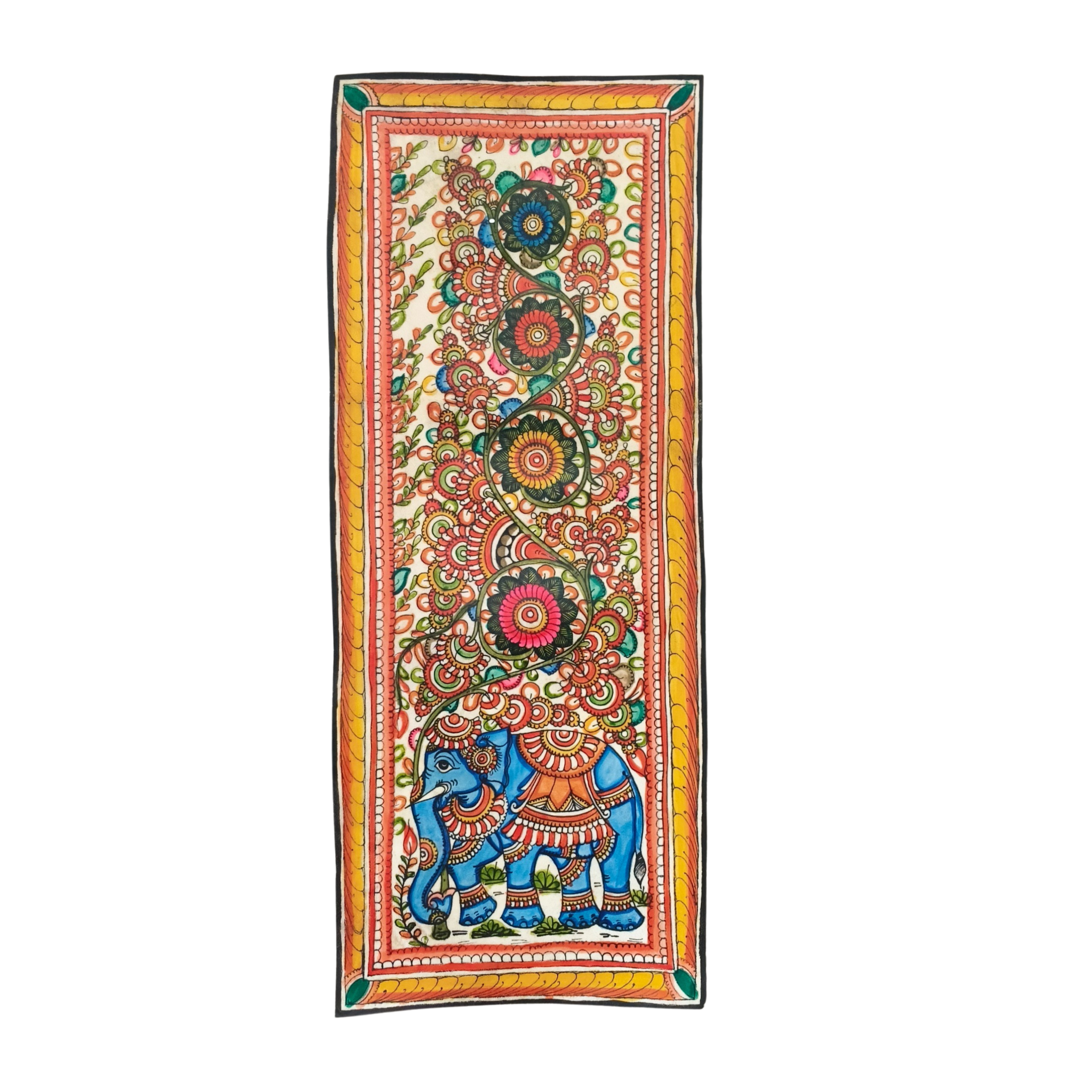 Royal Elegance on a Floral Path Leather Art