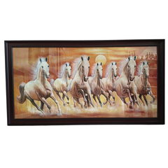 Seven Galloping Horses at Sunset Painting