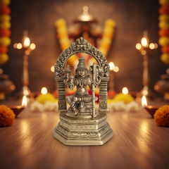 Divine Brass Annapoorna Devi Idol - Goddess of Food & Nourishment