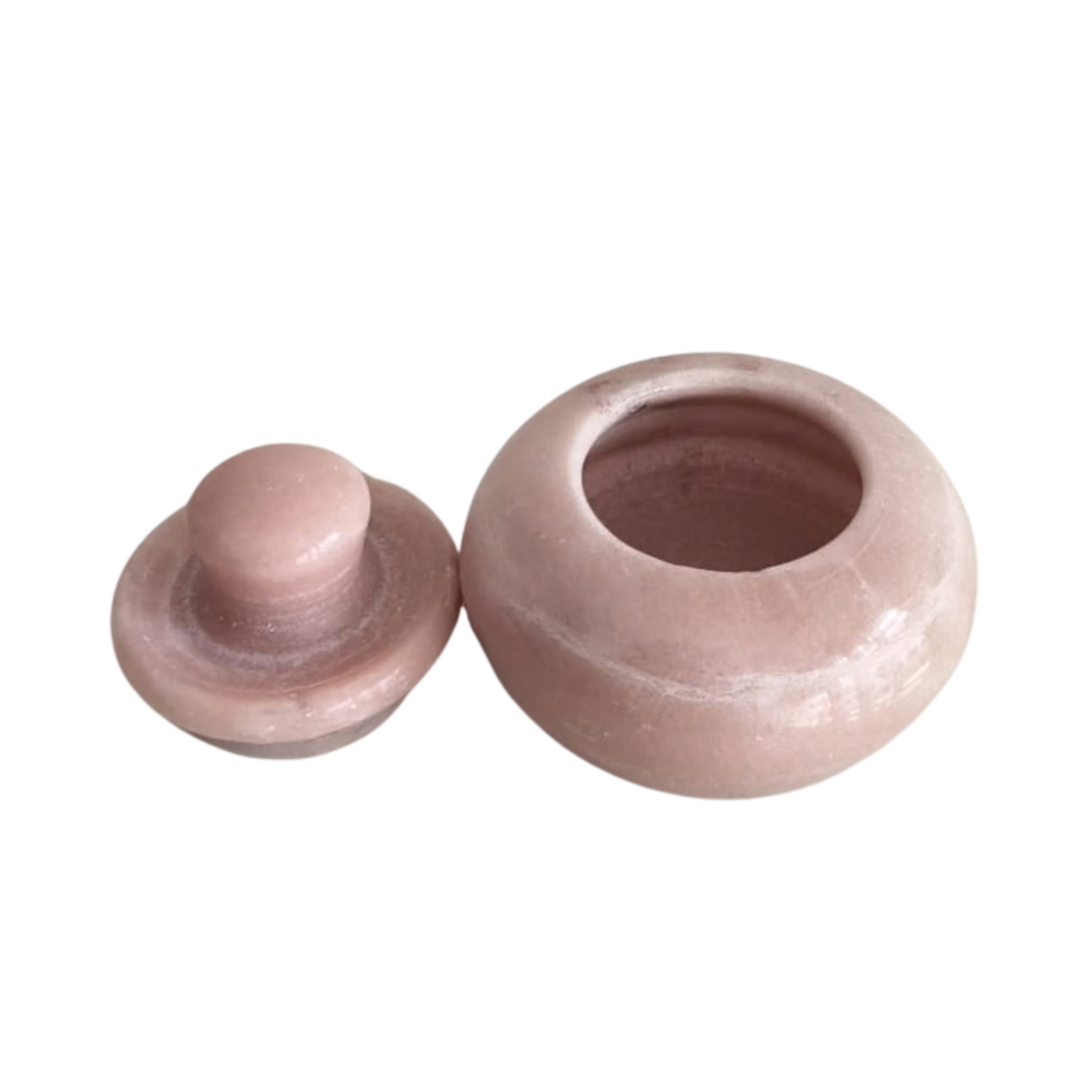 Handcrafted Marble Kumkum Box – Traditional Puja Accessory   Marble Soft Stone