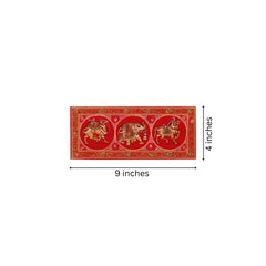 Crimson Procession of Divine Animals Miniature Painting