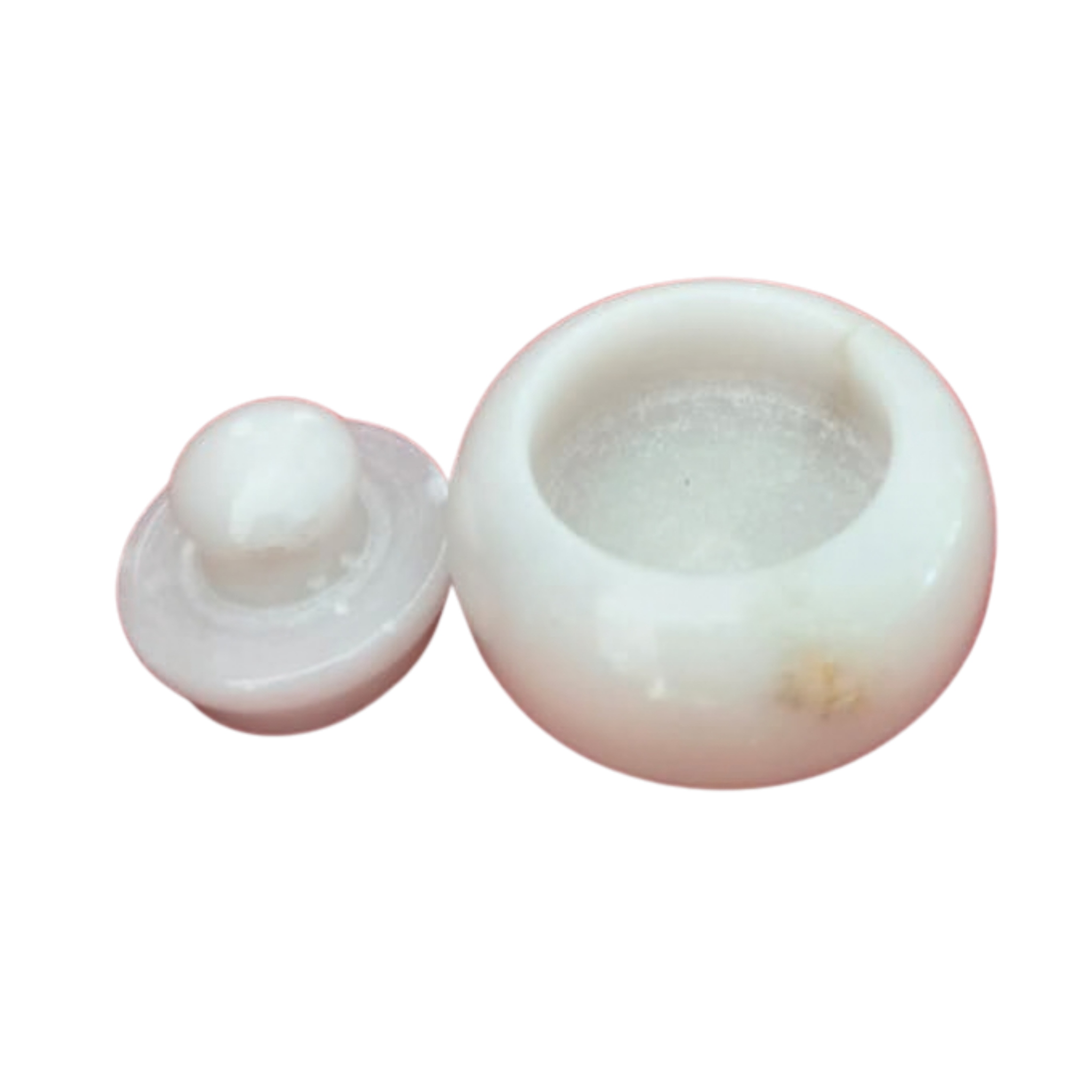 Handcrafted Marble Kumkum Box – Traditional Puja Accessory   Marble Soft Stone