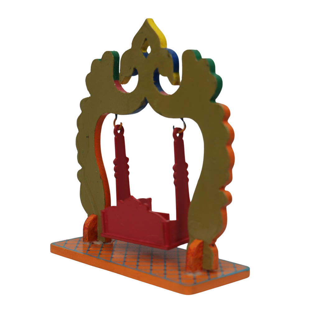Wooden Jhula – Ethnic Swing Decor for Krishna or Dolls   Wooden Lacquerware