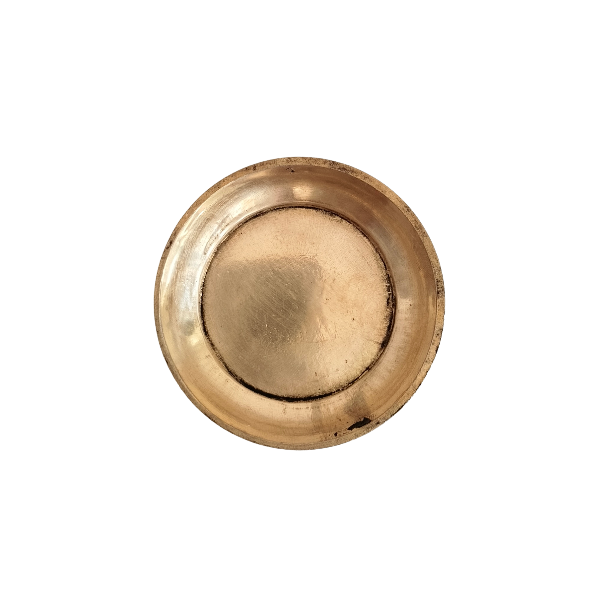 Small Brass Puja Plate - Traditional Ritual Offering Bowl