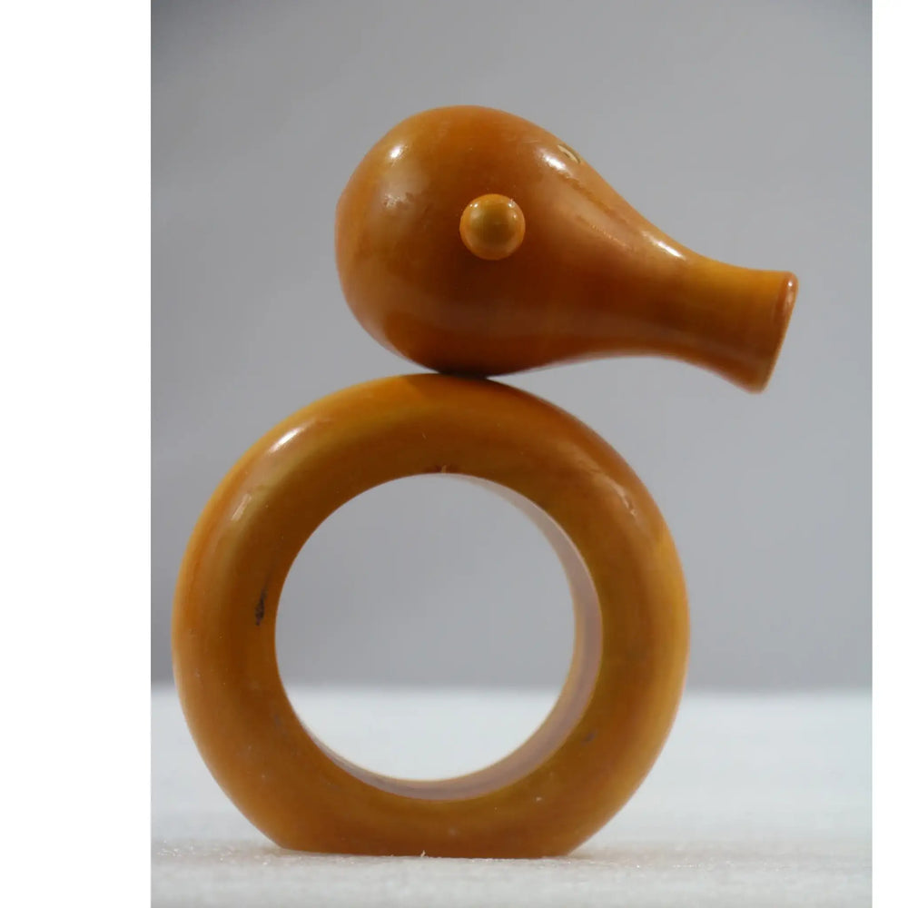 Child-safe animal design napkin roller painted in non-toxic colours