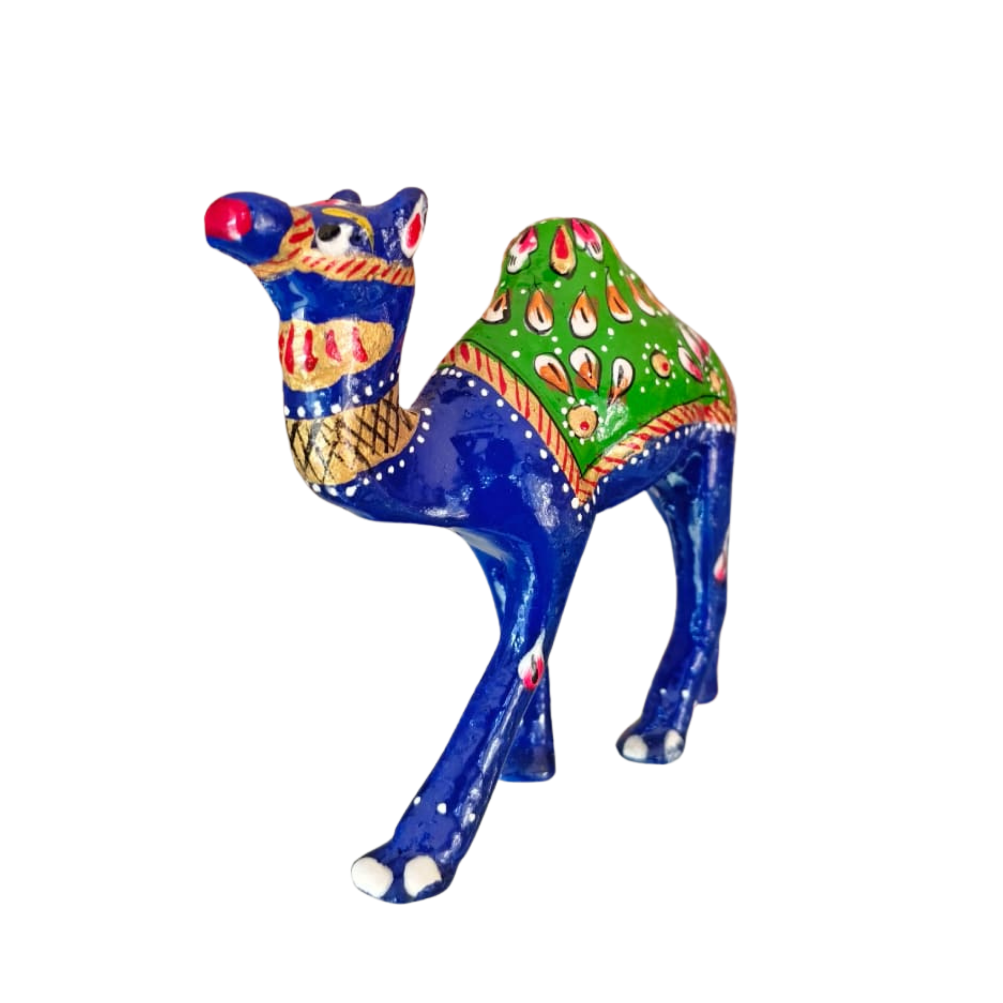 Colorful Metal Camel Statue | Handmade Ethnic Home Decor