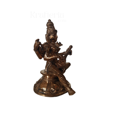 Panchaloha Goddess Saraswati Idol – Embodiment of Wisdom