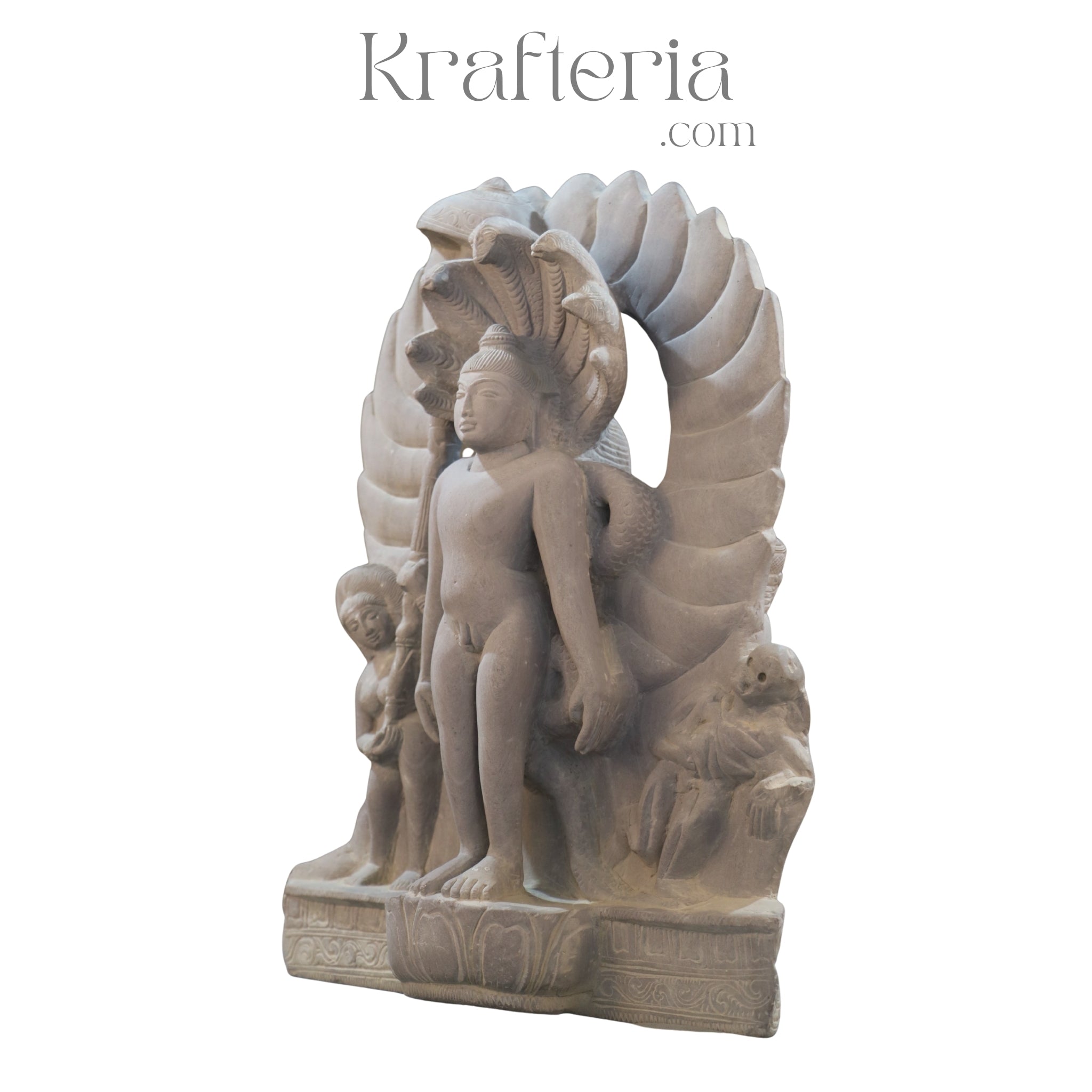 Vardhaman Mahaveer 2-Sided Sculpture – Divine Jain Tirthankara Art