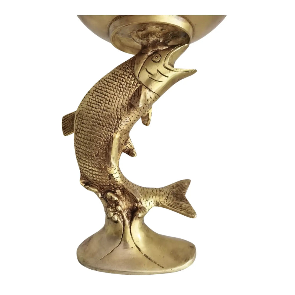 Decorative Brass Fish Urli for Floating Flowers & Candles   Brass Ware
