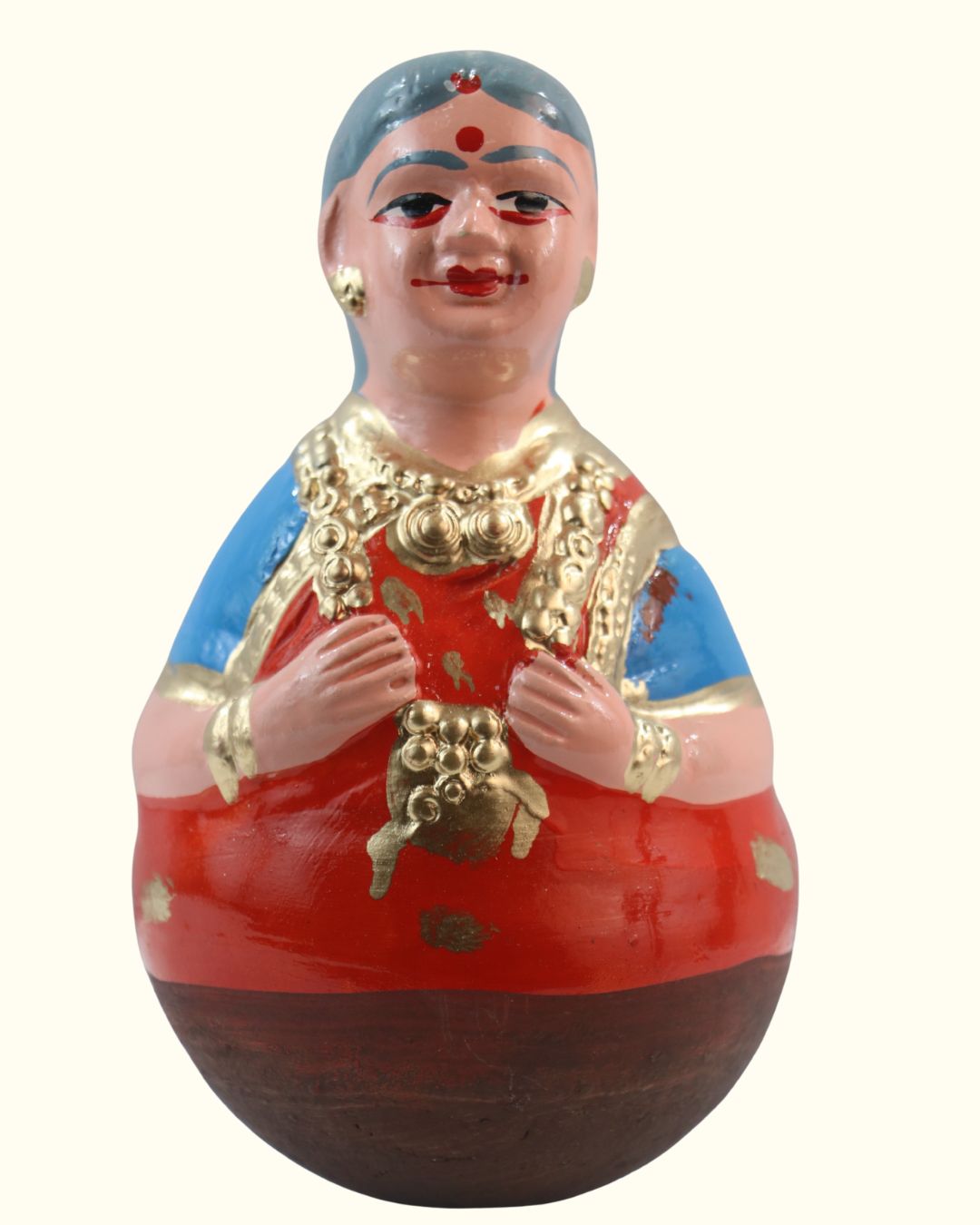 Handcrafted Golu Dolls – Tamil Folk Aachi, Chettiyar, Grandparents Set