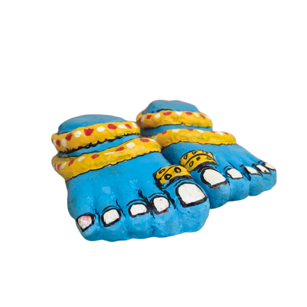Cheriyal Art Decorative Paduka (Sacred Feet) Showpiece   Cheriyala Art