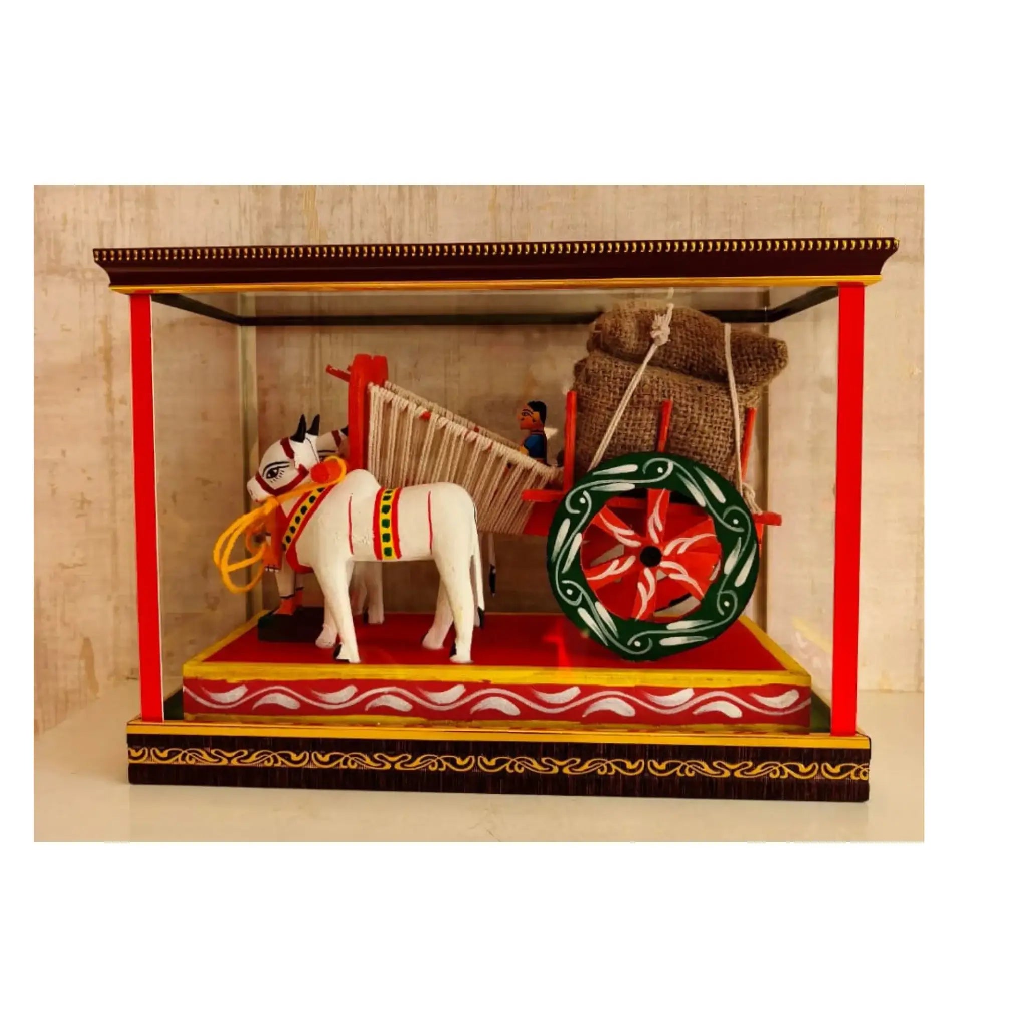 Rural Splendor – Kondapalli Handcrafted Bullock Cart Doll   Kondapalli Lacquerware