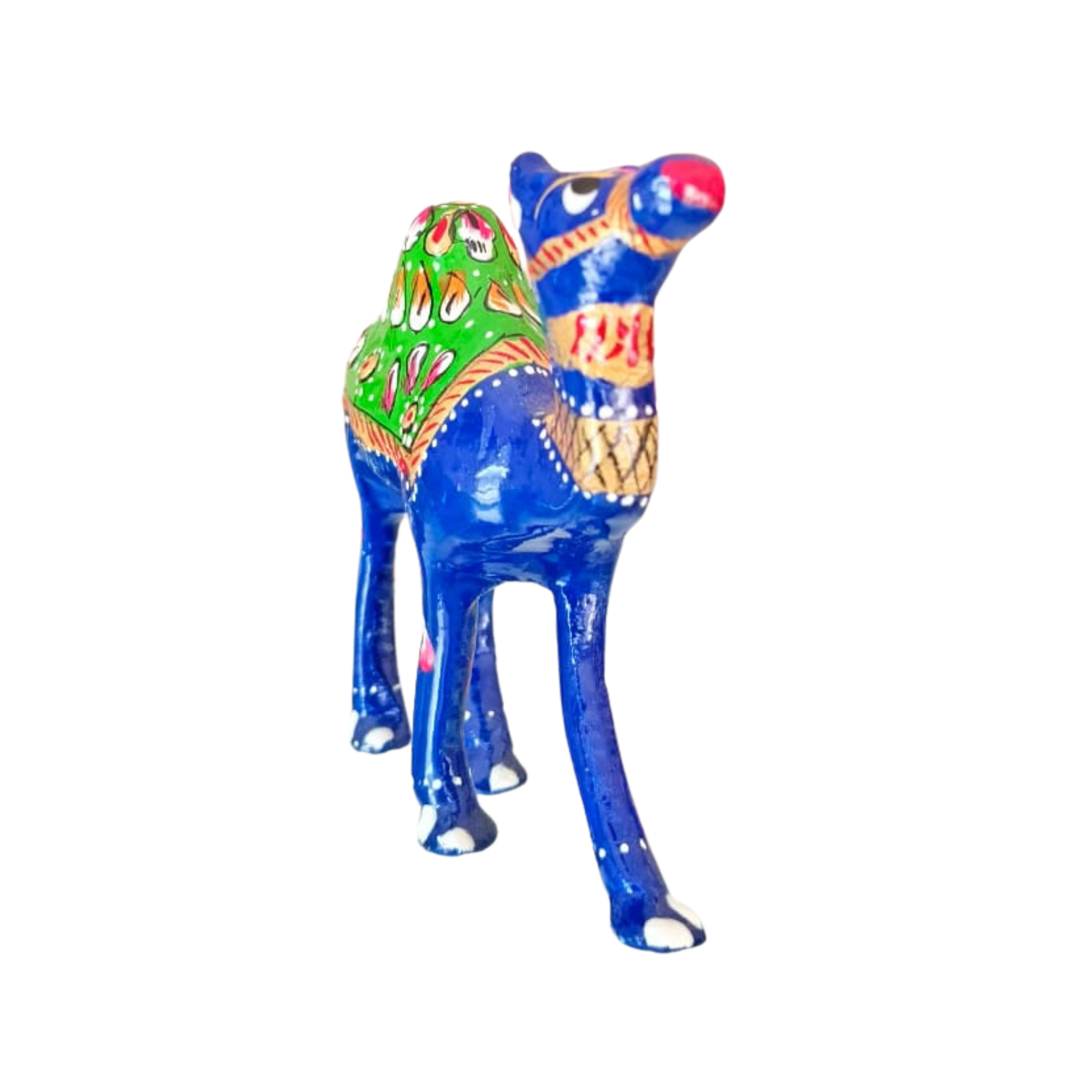 Colorful Metal Camel Statue | Handmade Ethnic Home Decor