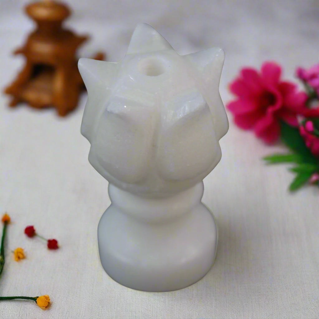 Handcrafted Marble Agarbatti Stand–  Natural Stone Incense Holder