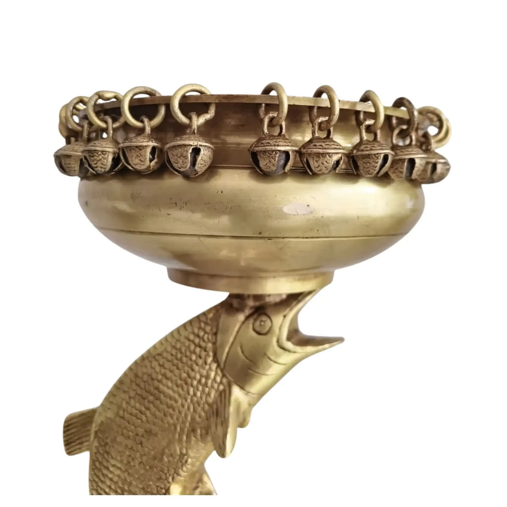 Decorative Brass Fish Urli for Floating Flowers & Candles   Brass Ware
