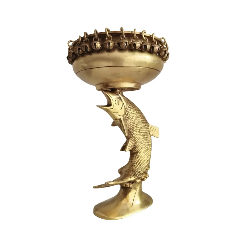 Decorative Brass Fish Urli for Floating Flowers & Candles   Brass Ware